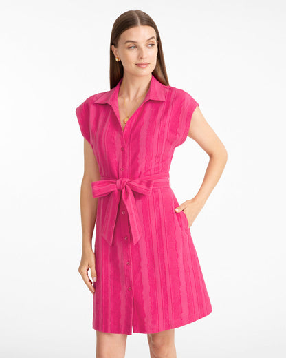 Trisha Mini Shirtdress Pink - Draper James