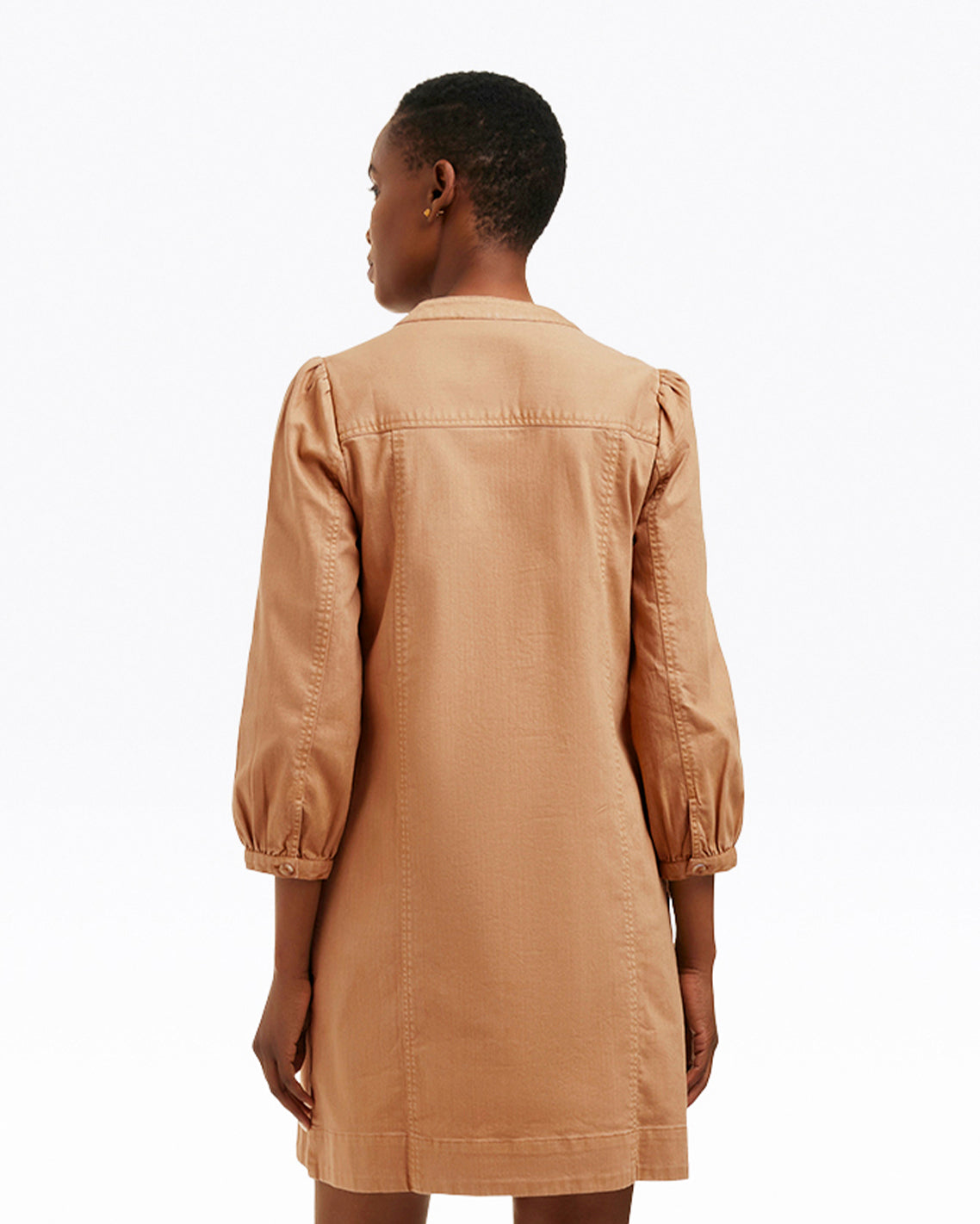 Felicity Popover Shift Dress in Croissant Brown - Draper James