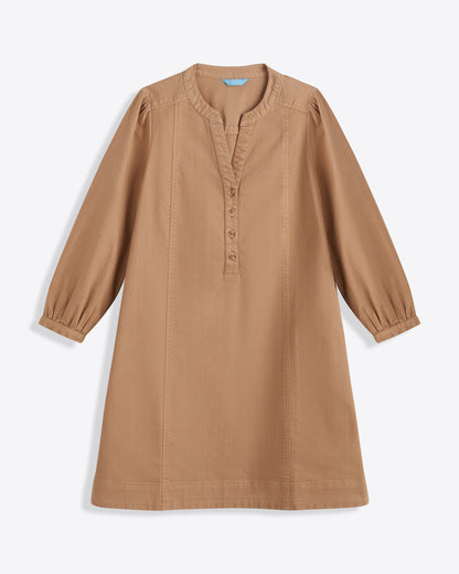 Felicity Popover Shift Dress in Croissant Brown - Draper James
