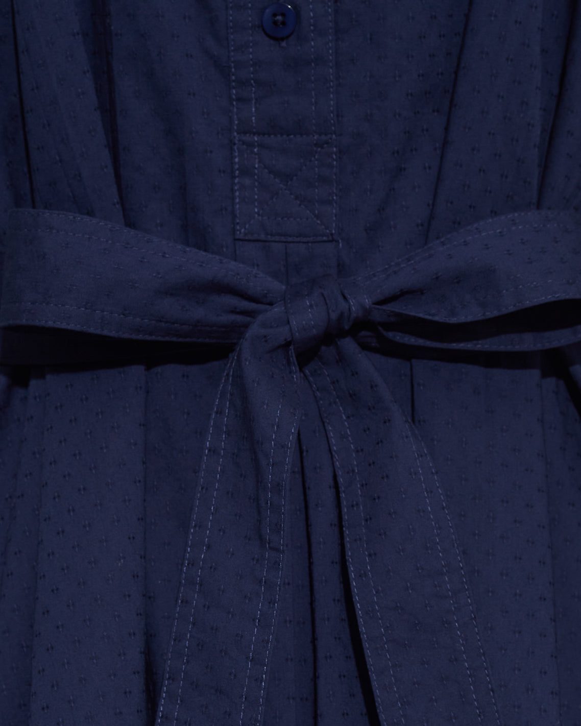 Ellie Pleated Shirtdress in Cotton Dobby Nassau Navy - Draper James