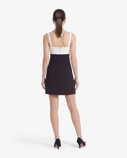 Henrietta Mini Dress in Black and White Black - Draper James