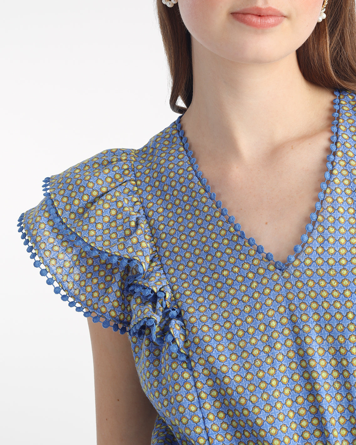 Gabby Mini Dress in Blue Dots Blue Dots - Draper James