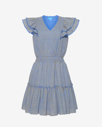 Gabby Mini Dress in Blue Dots Blue Dots - Draper James