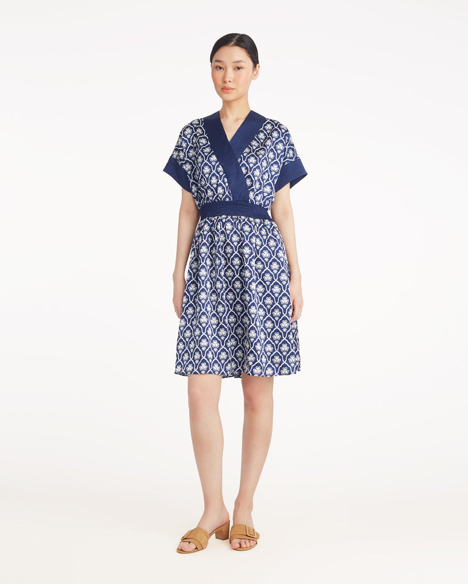 Colleen Short Sleeve Wrap Dress in Clover Field Clover Field - Draper James