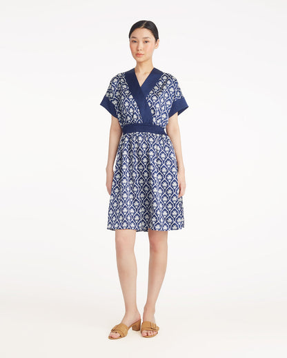 Colleen Short Sleeve Wrap Dress in Clover Field Clover Field - Draper James