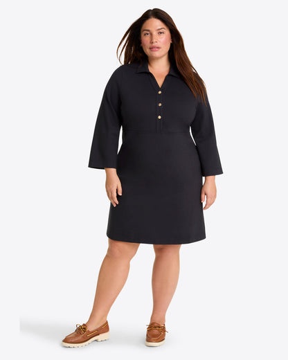 Lyla Shirtdress in Ponte Belle Meade Black - Draper James