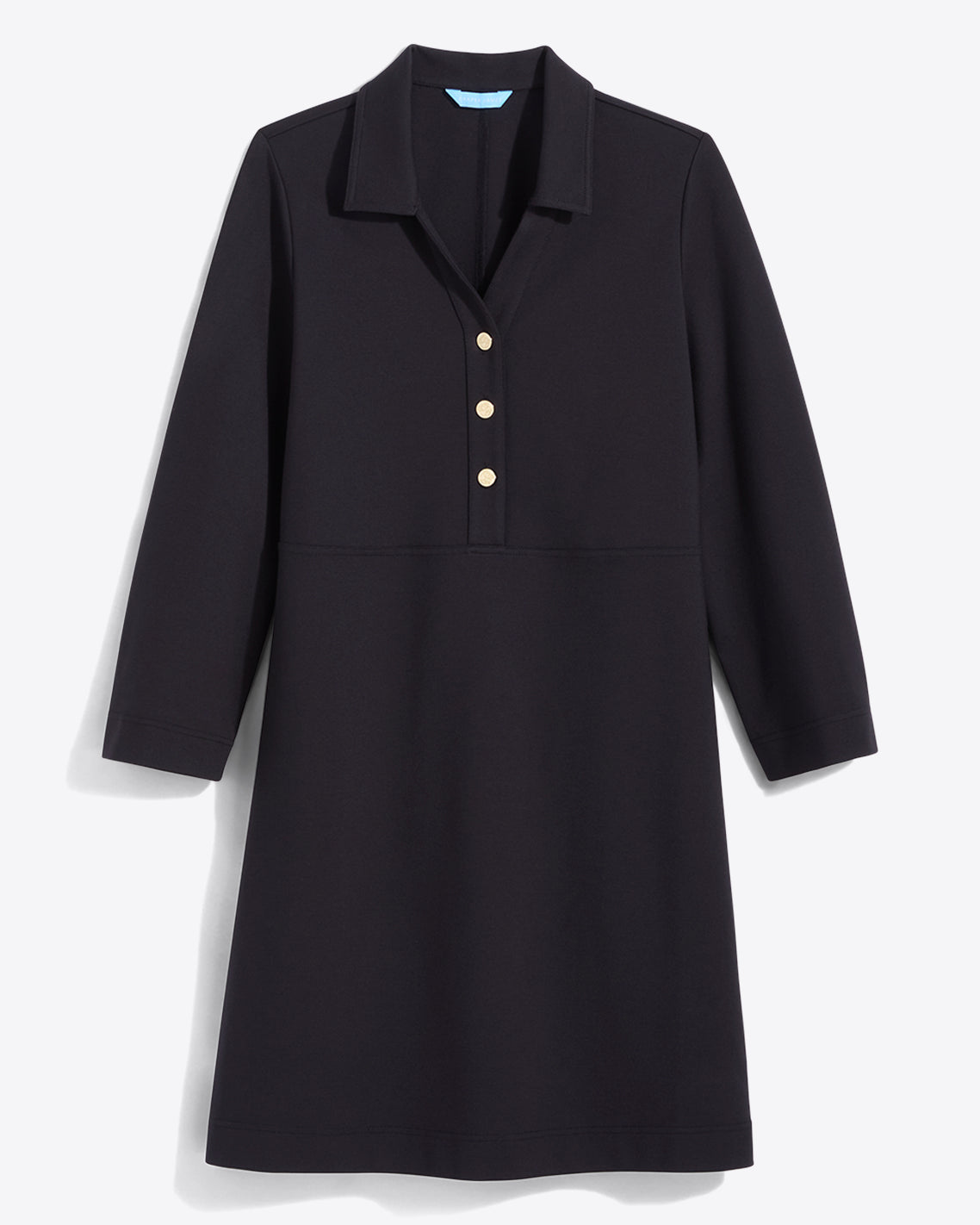 Lyla Shirtdress in Ponte Belle Meade Black - Draper James