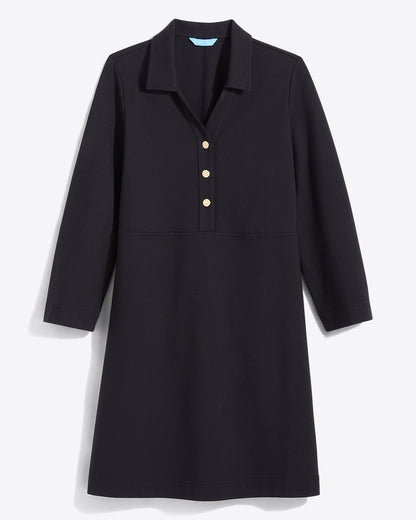 Lyla Shirtdress in Ponte Belle Meade Black - Draper James