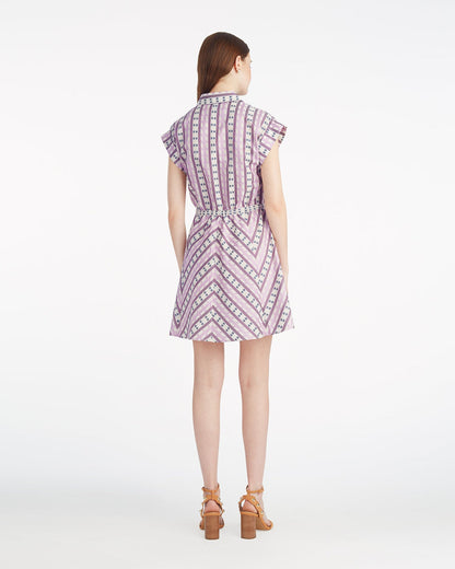 Phoebe Mini Shirtdress in Dotted Stripes Jacquard Dotted Stripes Jacquard - Draper James