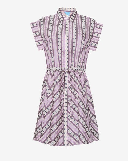 Phoebe Mini Shirtdress in Dotted Stripes Jacquard Dotted Stripes Jacquard - Draper James