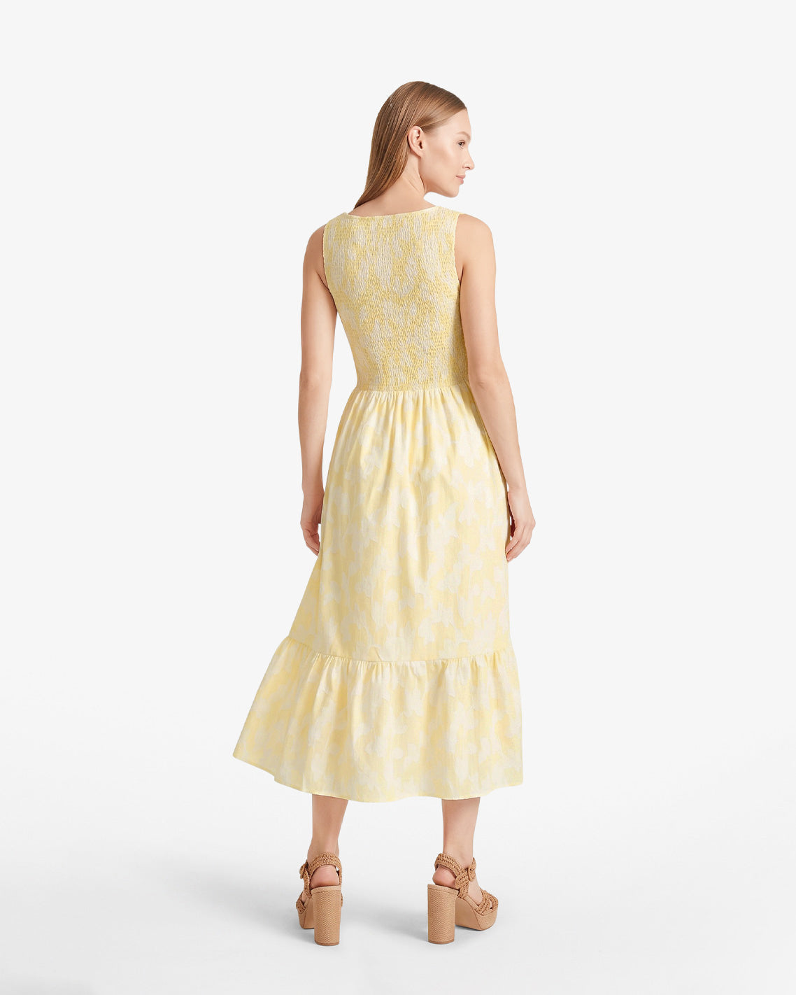 Wren Dress in Fil Coupe Yellow - Draper James