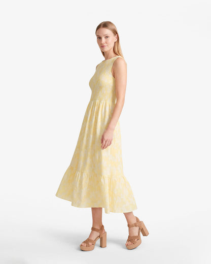 Wren Dress in Fil Coupe Yellow - Draper James