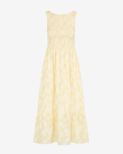 Wren Dress in Fil Coupe Yellow - Draper James