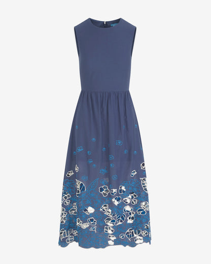 Palmer Dress in Embroidery Blue Multi - Draper James