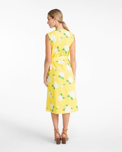 Benson Midi Dress in Floral Yellow - Draper James