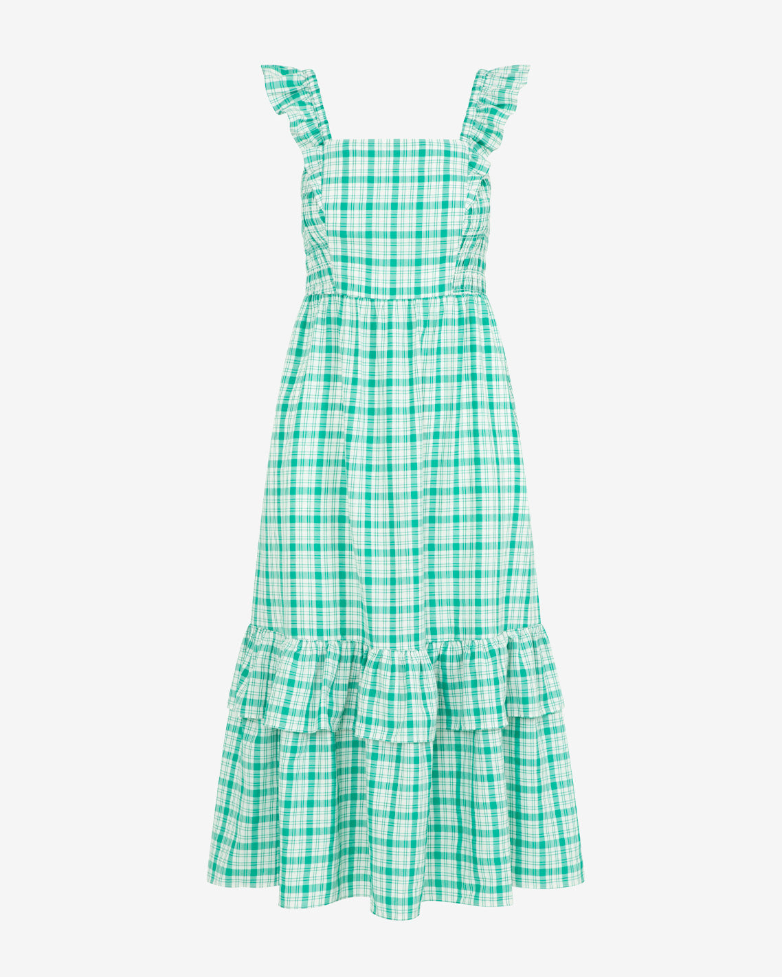 Carrie Midi Dress in Green Plaid Green - Draper James