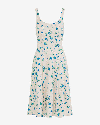 River Sleeveless Midi Dress Blue Multi - Draper James