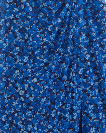 Selena V-Neck Midi Dress in Blue Scattered Ditsy Blue Scattered Ditsy - Draper James