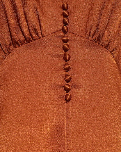 Maisy Midi Dress in Gingerbread Brown - Draper James
