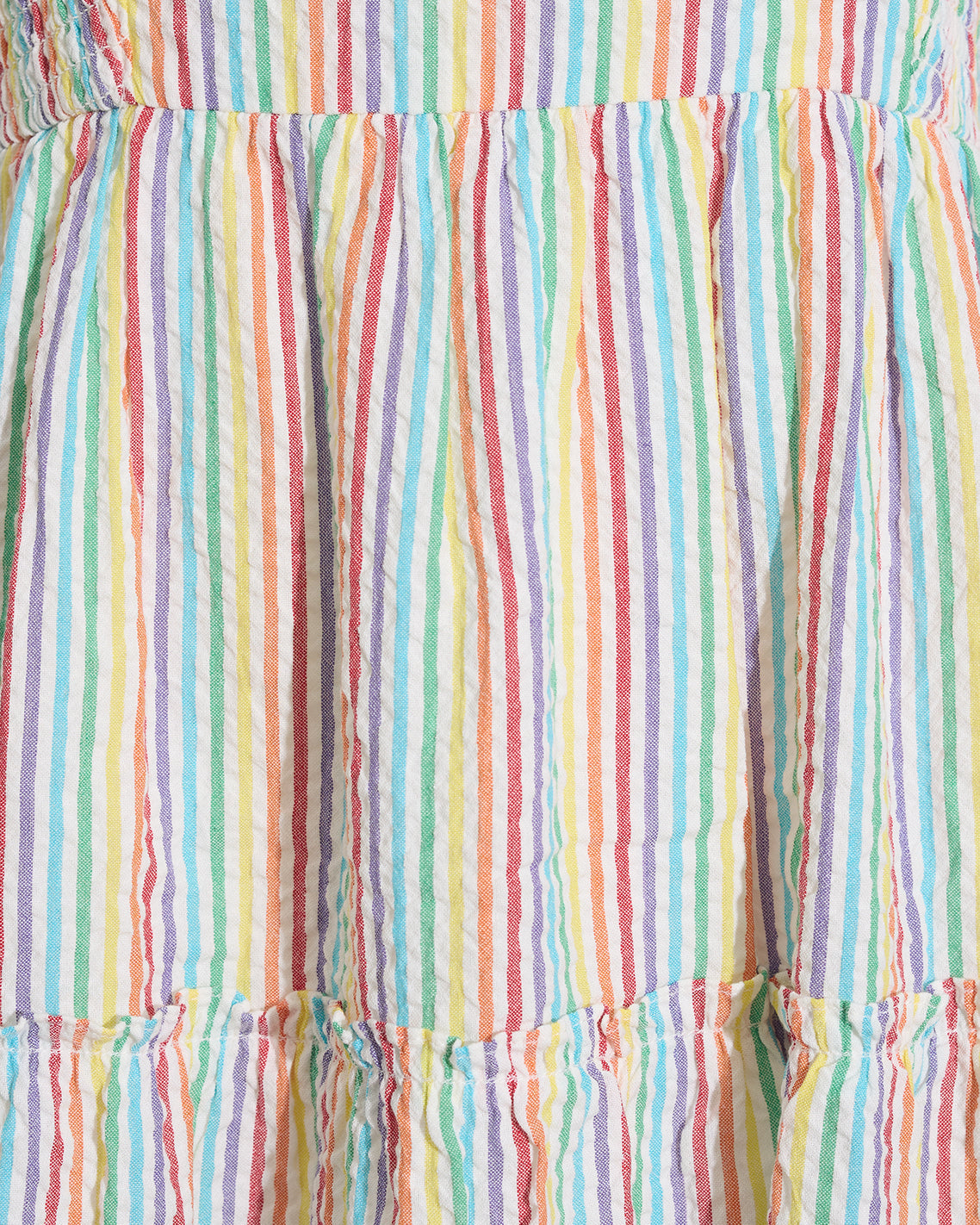 Taylor Tiered Midi Dress in Rainbow Stripes Rainbow Stripe - Draper James