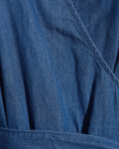 Reagan Denim Maxi Dress in Medium Wash Medium Wash - Draper James