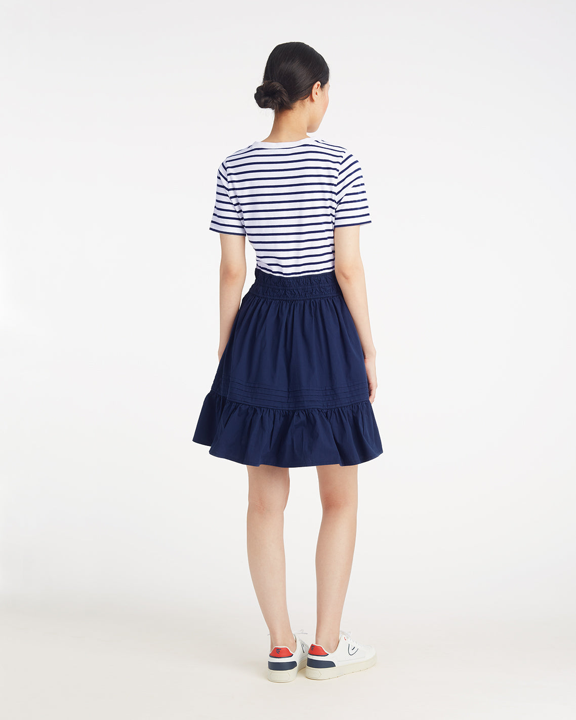 Wilson Mini Dress in Navy Stripe Nassau Navy - Draper James