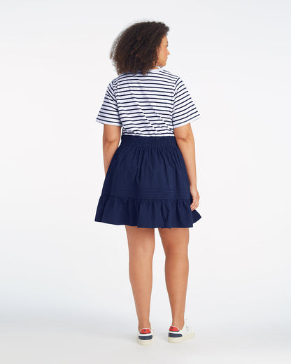Wilson Mini Dress in Navy Stripe Nassau Navy - Draper James