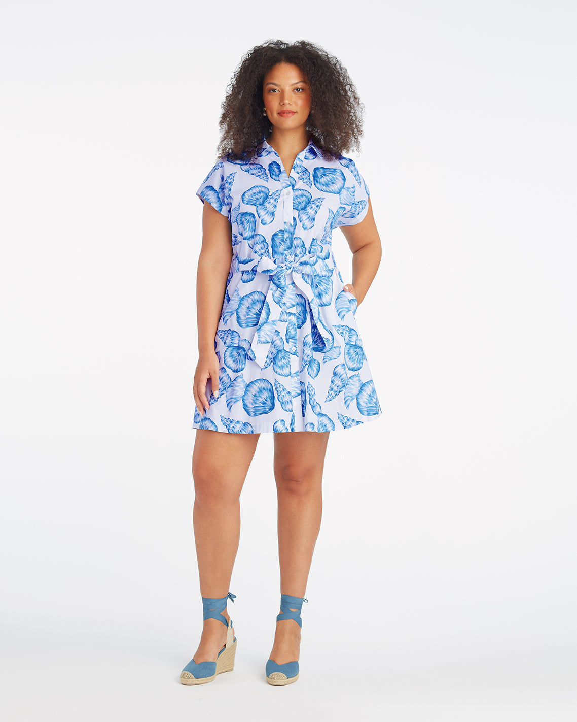 Trisha Shirtdress in Seashells Seashells - Draper James