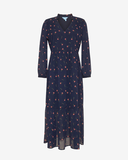 Katie Midi Dress in Ditsy Autumn Flowers Ditsy Autumn Flowers - Draper James