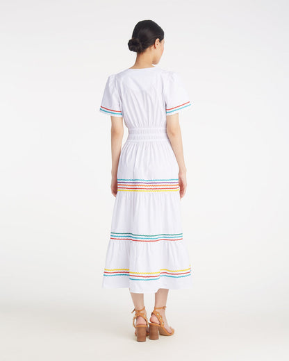 Hollie Midi Dress in Rainbow Ric Rac Rainbow Ric Rac - Draper James