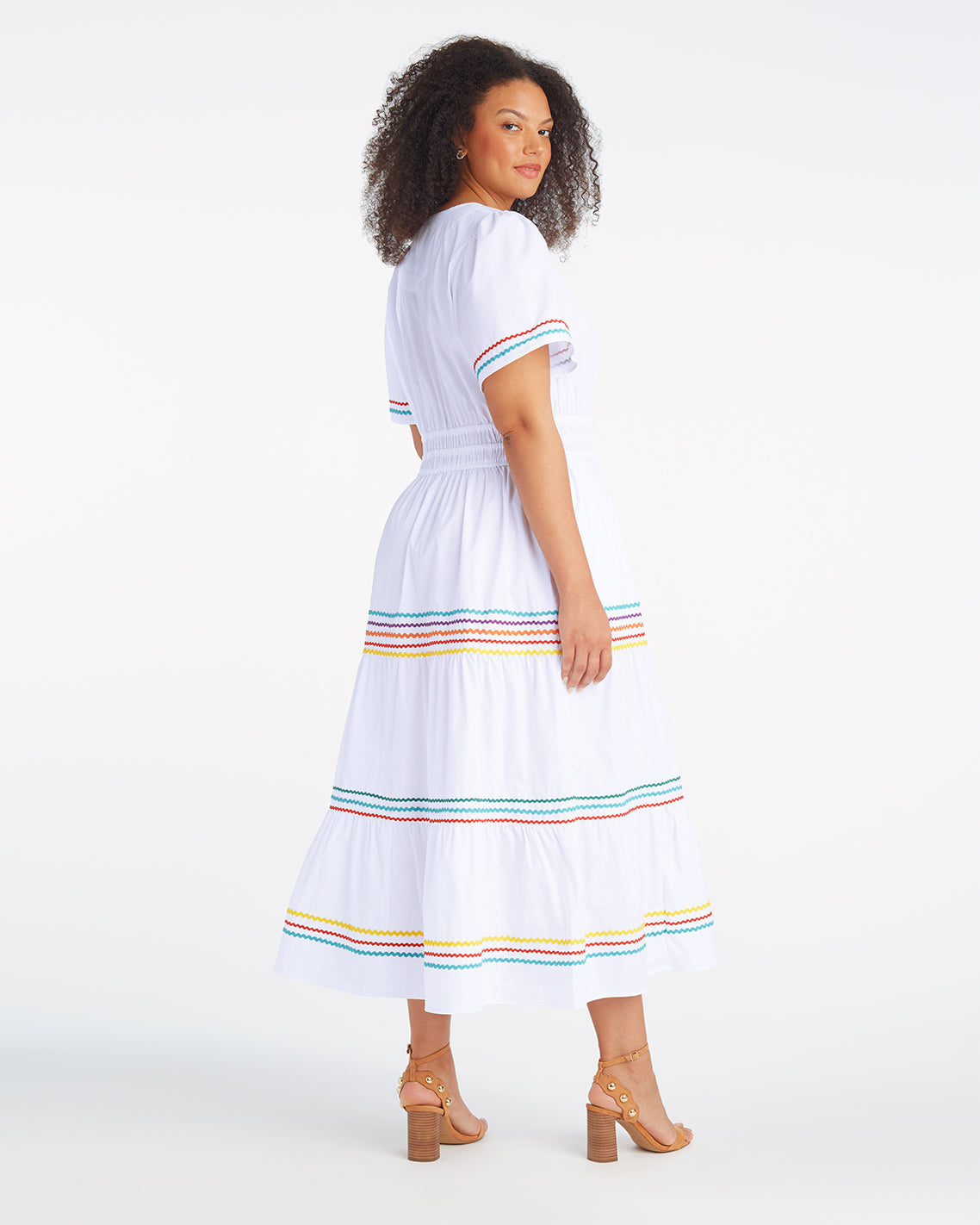 Hollie Midi Dress in Rainbow Ric Rac Rainbow Ric Rac - Draper James