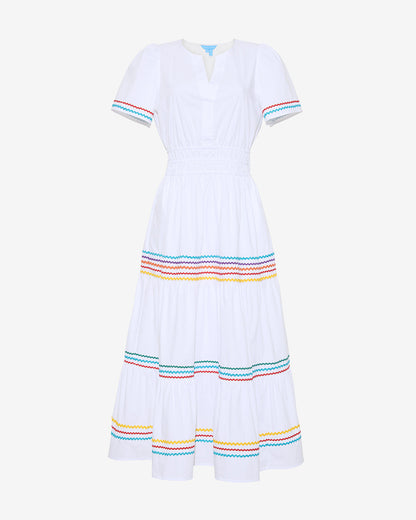 Hollie Midi Dress in Rainbow Ric Rac Rainbow Ric Rac - Draper James