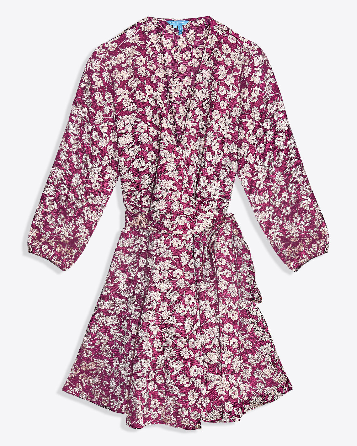 Jordan Long-Sleeve Wrap Dress – Alternate Satin Purple Multi - Draper James