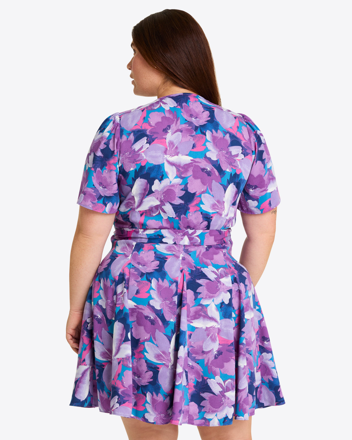Wendy Wrap Dress Purple Watercolor Floral - Draper James