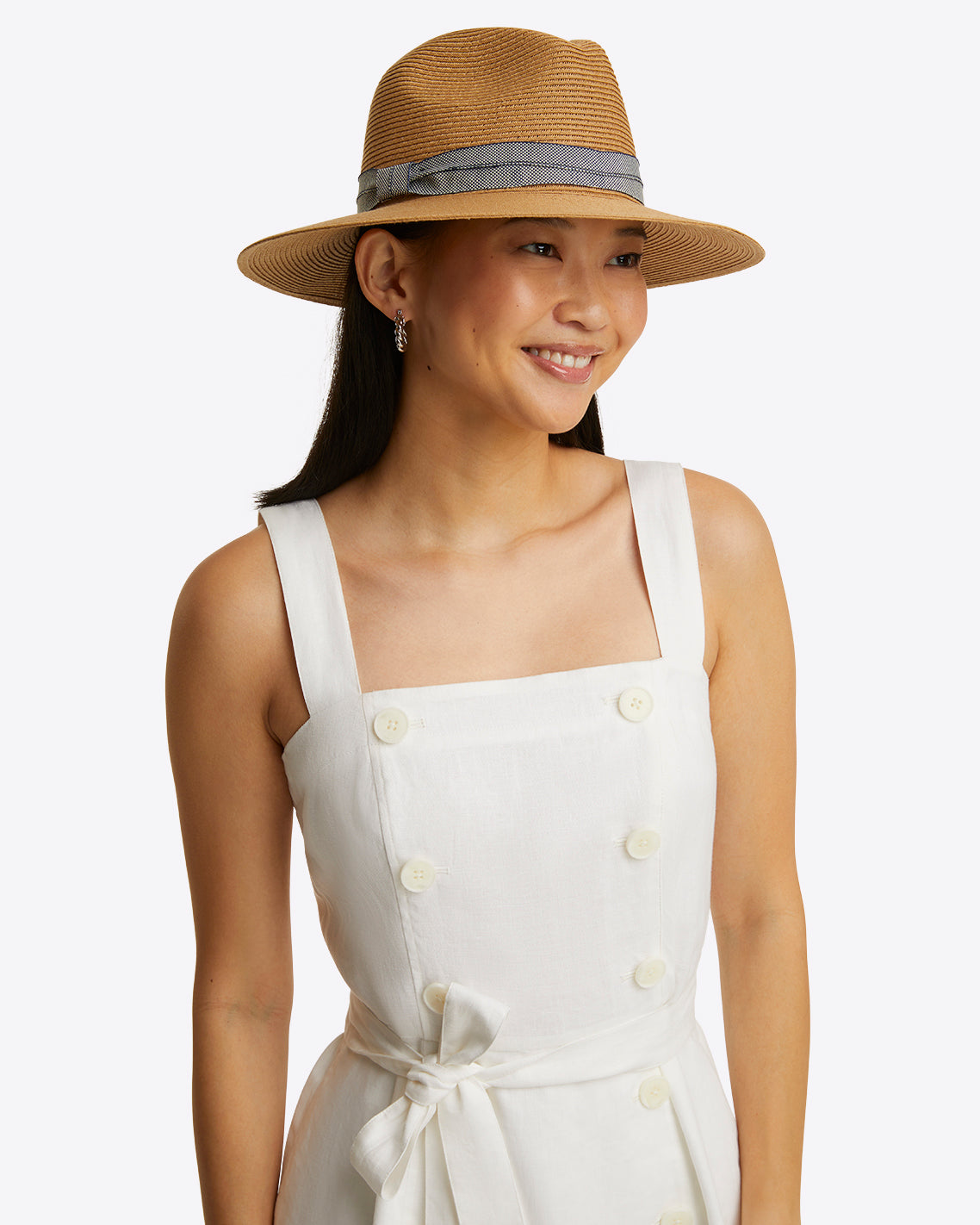 Kylie Love Circle Mini Dress in Linen Magnolia White - Draper James