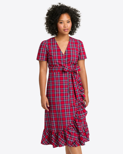Reba Midi Wrap Dress in Angie Plaid Angie Plaid - Draper James