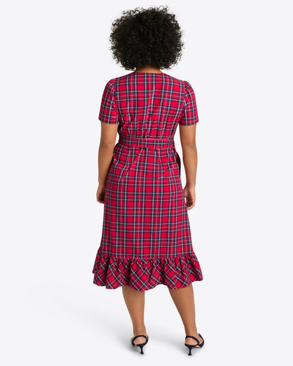 Reba Midi Wrap Dress in Angie Plaid Angie Plaid - Draper James