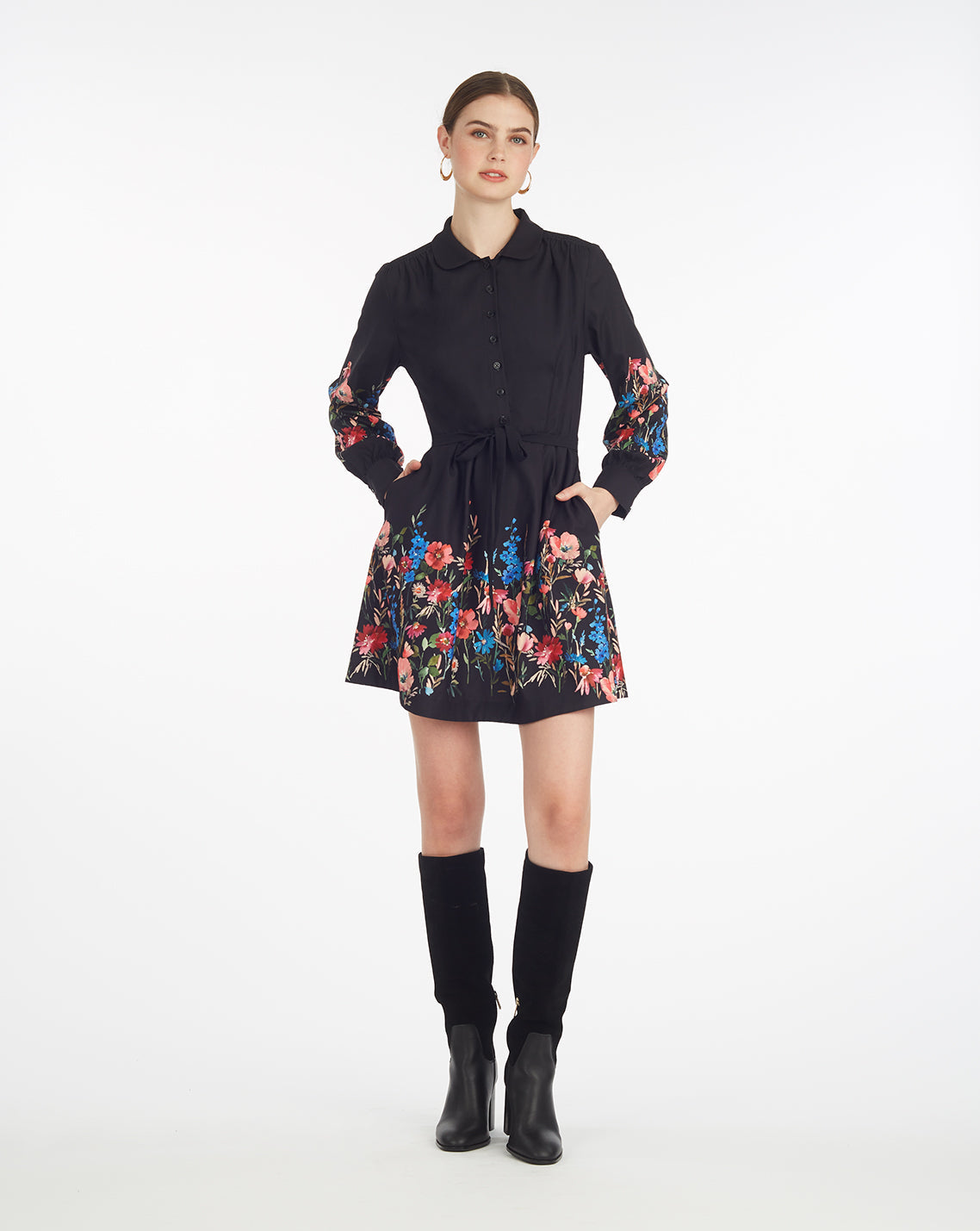 Ellie Shirtdress in Moonlit Blooms Moonlit Blooms - Draper James