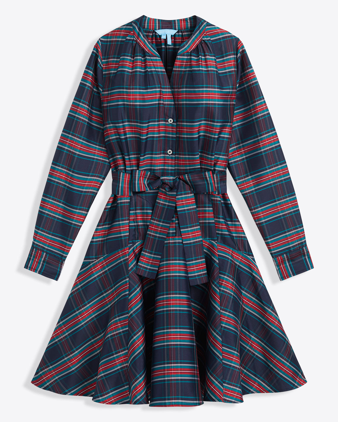 Imogen Mini Shirtdress in Taffeta Georgia Plaid - Draper James