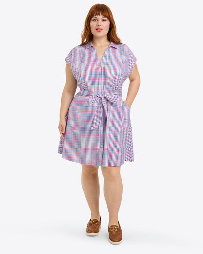 Trisha Shirtdress in Stitched Grid Stitched Grid - Draper James