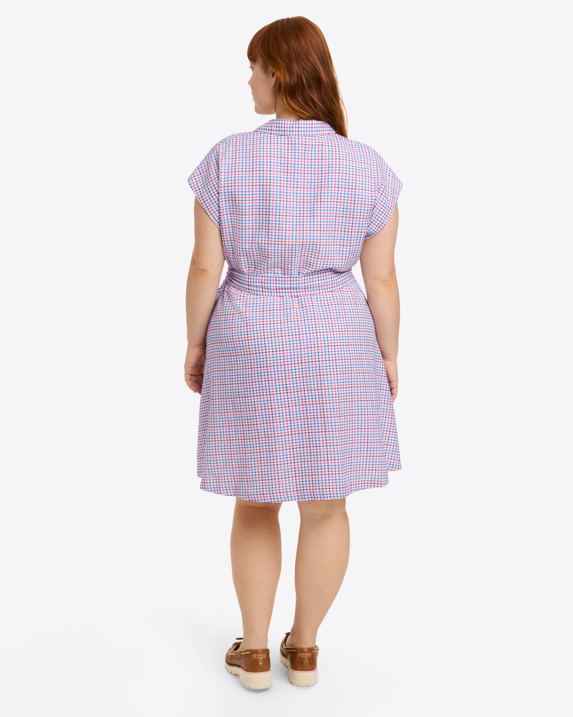 Trisha Shirtdress in Stitched Grid Stitched Grid - Draper James