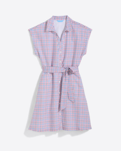 Trisha Shirtdress in Stitched Grid Stitched Grid - Draper James