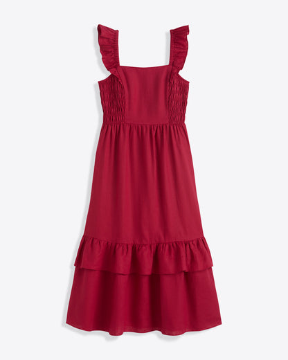 Carrie Midi Dress in Raspberry Pink Raspberry Pink - Draper James