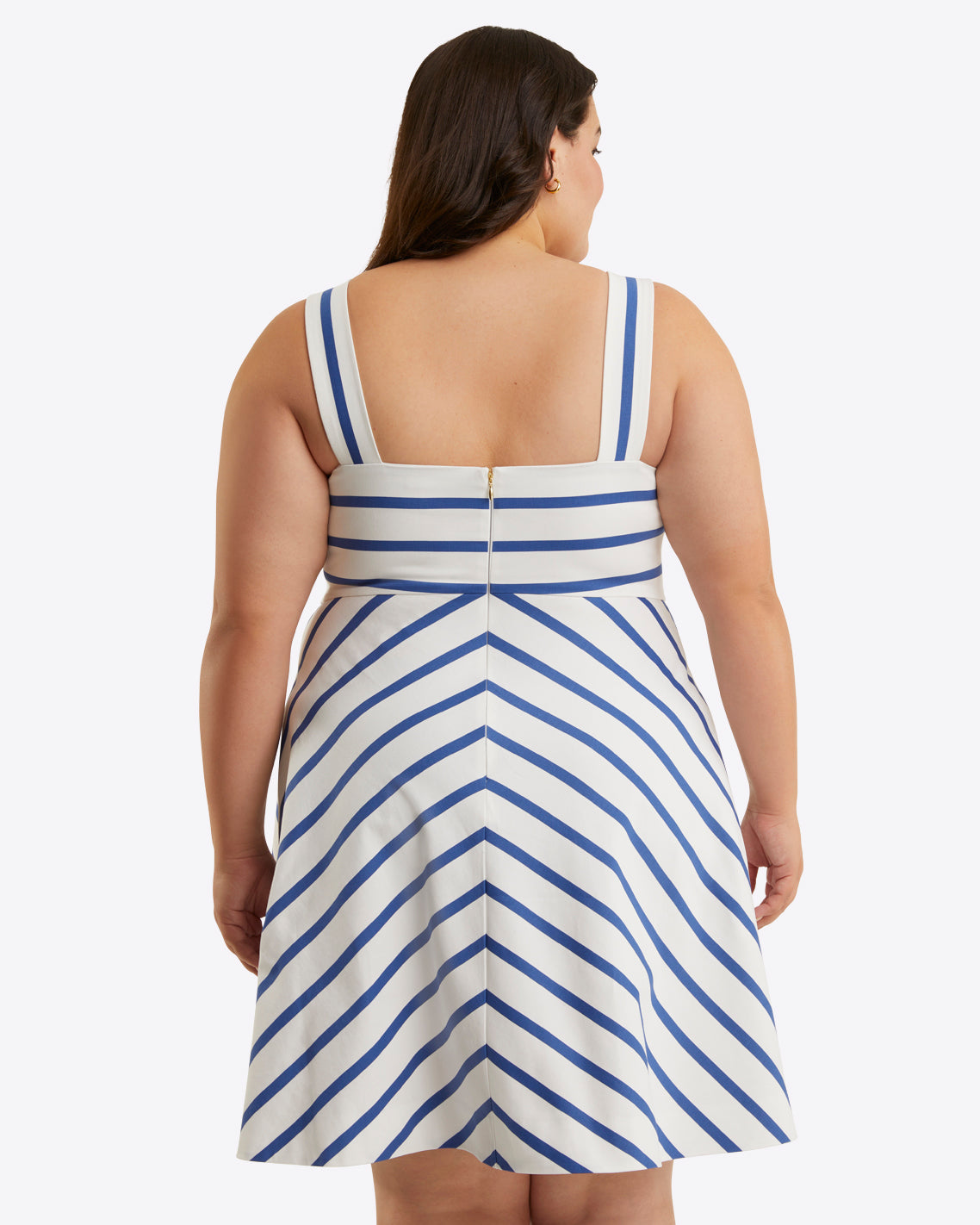 Zoe Love Circle Dress in Cotton Blue Nautical Stripe - Draper James