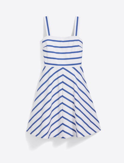 Zoe Love Circle Dress in Cotton Blue Nautical Stripe - Draper James