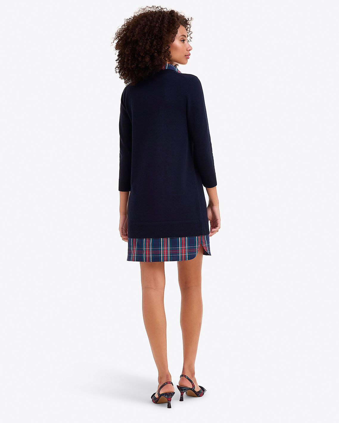Wool and Cotton Combo Sweaterdress Nassau Navy - Draper James