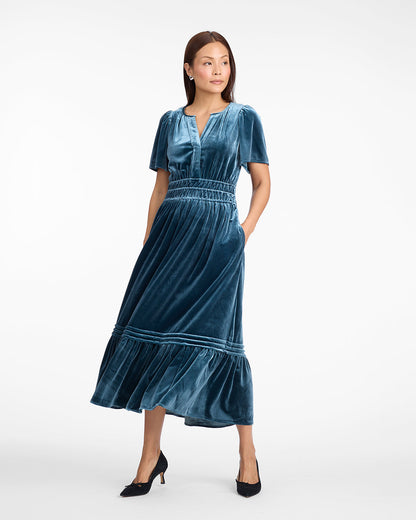 Hollie Midi Dress in Evergreen Evergreen - Draper James
