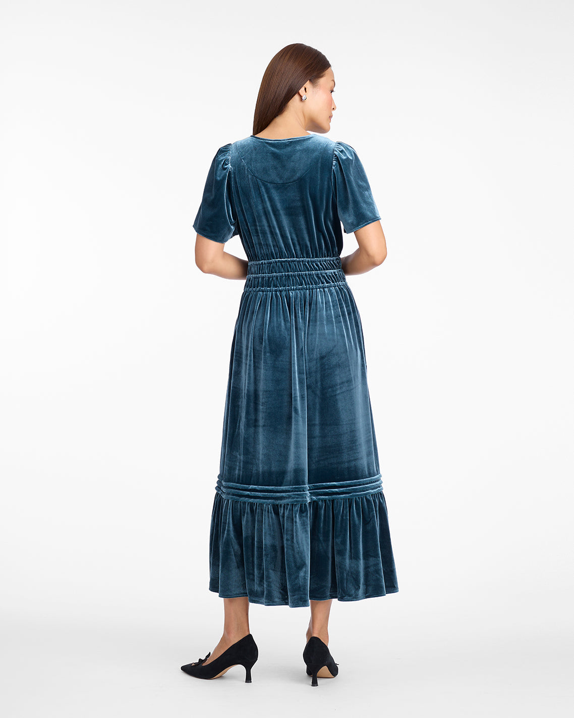 Hollie Midi Dress in Evergreen Evergreen - Draper James