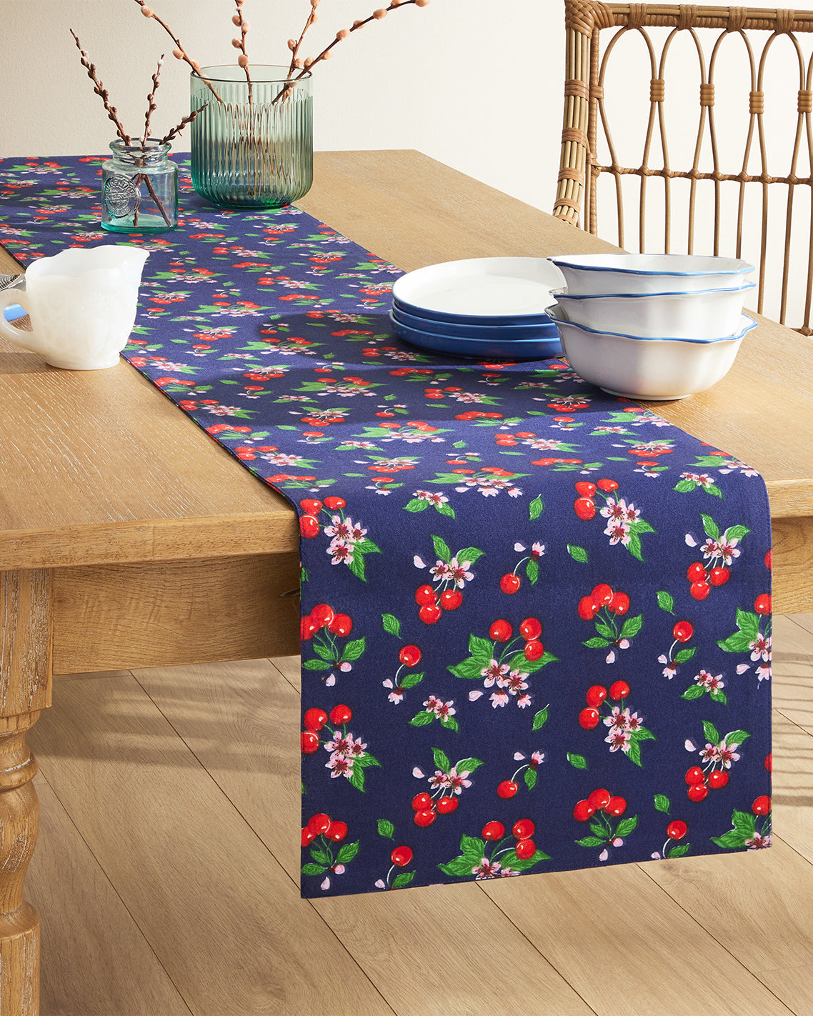 Cherry Blossom Reversible Table Runner Multicolor - Draper James