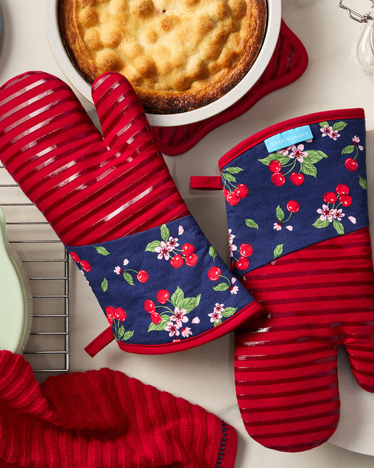 Cherry Blossom Silicone Oven Mitt Set Multicolor - Draper James